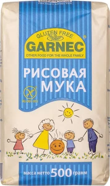Мука рисовая Гарнец Без глютена Гарнец м/у, 500 г