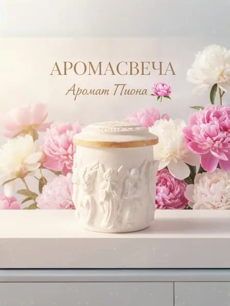Свеча ароматическая цифра 7 "пион", 10 см х 7 см, 1 шт