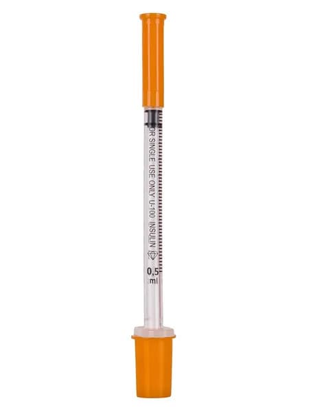 Инсулиновый шприц U100 0,5 ml 32Gx8 50 шт