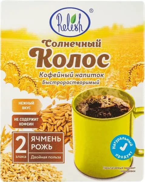 Напиток растворимый Релиш Солнечный колос ячмень рожь овес Релиш кор, 100 г