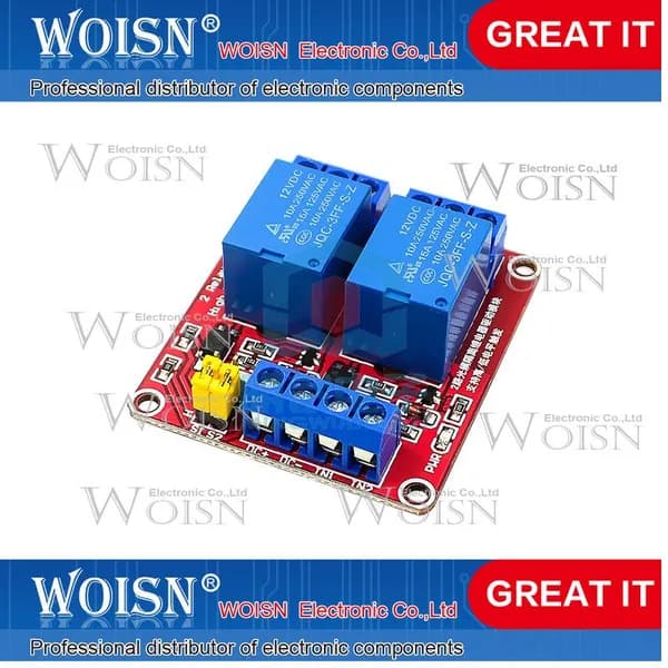 1шт 1/2/4/8 5V relay module optocoupler isolation high and low level triggers microcontroller red board Тип опции доставки: 2-channel 12V red relay
