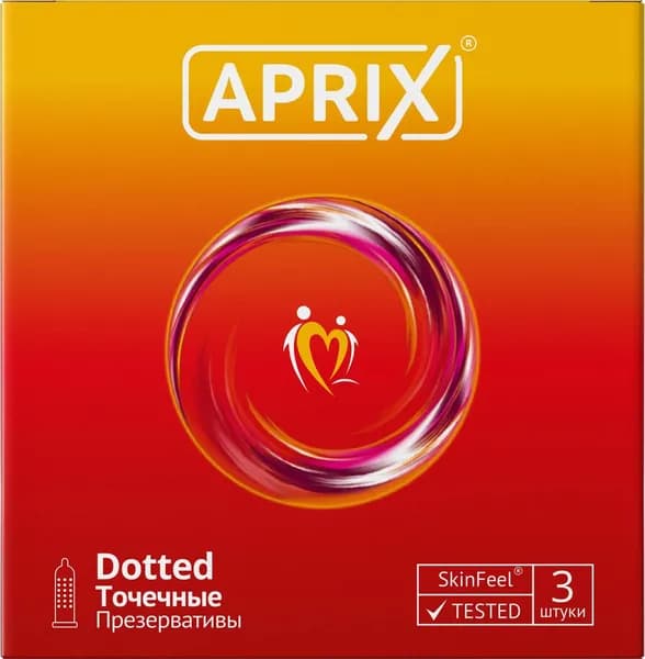 Презервативы Aprix / Априкс Dotted точечные из латекса со смазкой 3шт.