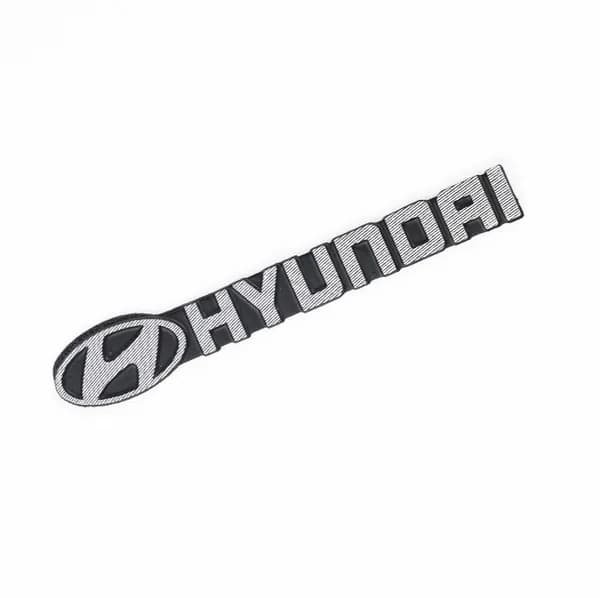 Металлическая наклейка с логотипом авто, HYUNDAI, 4шт / 52Х7 мм