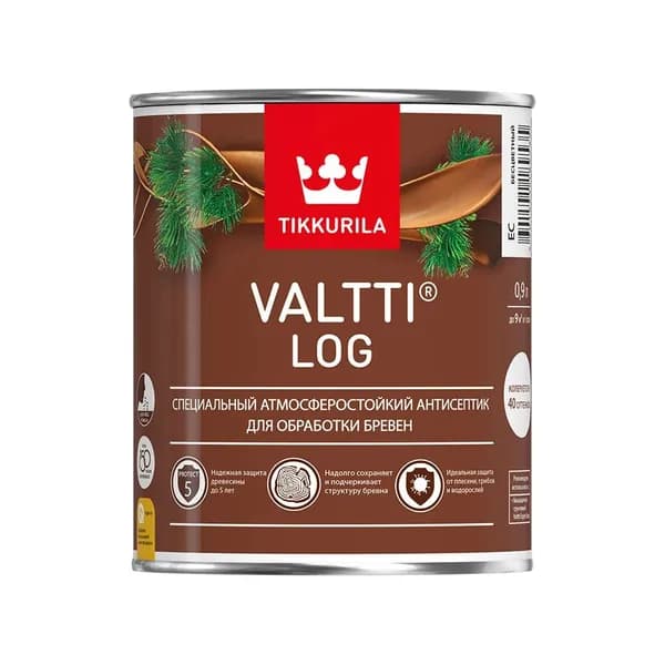 Антисептик Tikkurila VALTTI LOG тик, 0.9 л 700010351