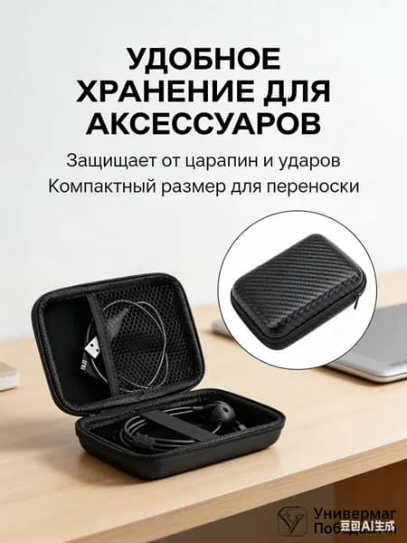 Чехол для наушников органайзер кейс для зарядок