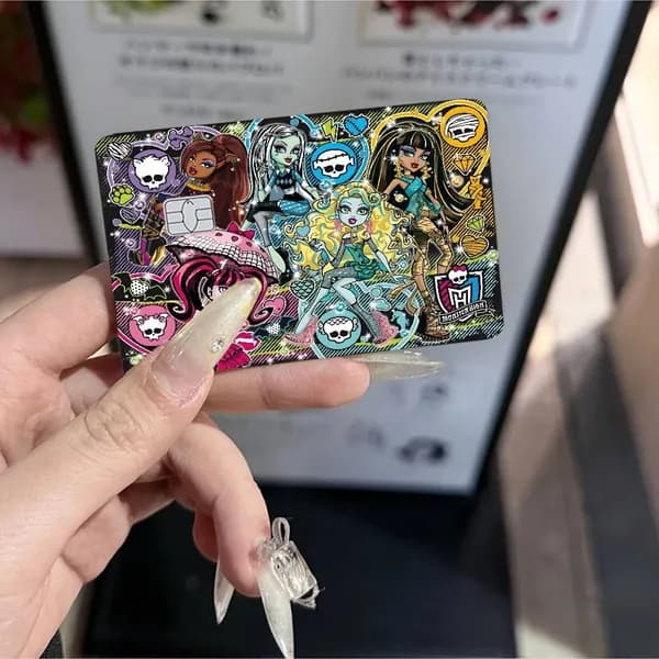 Мультфильм Монстр Хай Monster High Cartoon Наклейка для банковской карты