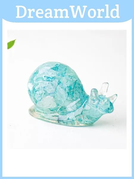 resin art фигурка улитки с водным кристаллом для настольного украшения стиль n