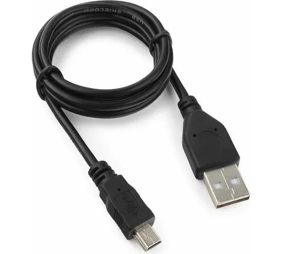 Кабель USB 2.0 USB-A(M)-mini USB-B(M) Гарнизон, 1м, черный GCC-USB2-AM5P-1M