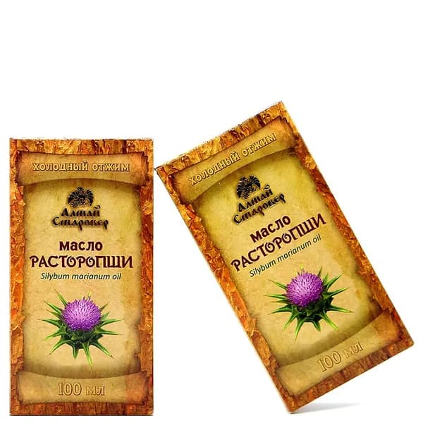 Масло  расторопши "Горы Алтая" нерафинированное (100 мл), 2 шт.
