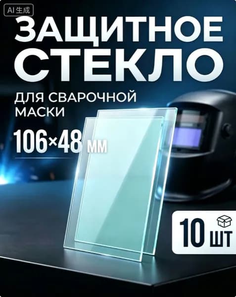 Сменные прозрачные защитные стекла для сварочной маски, накладки 10,6х4,8х0,16 см для сварщиков и мастерских