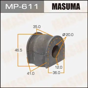 Втулка стабилизатора переднего 20мм honda step wgn 01-05 mp-611 masuma