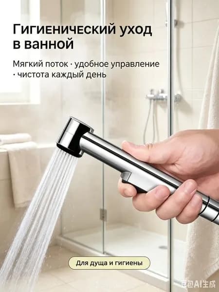 Душевой комплект серебристый