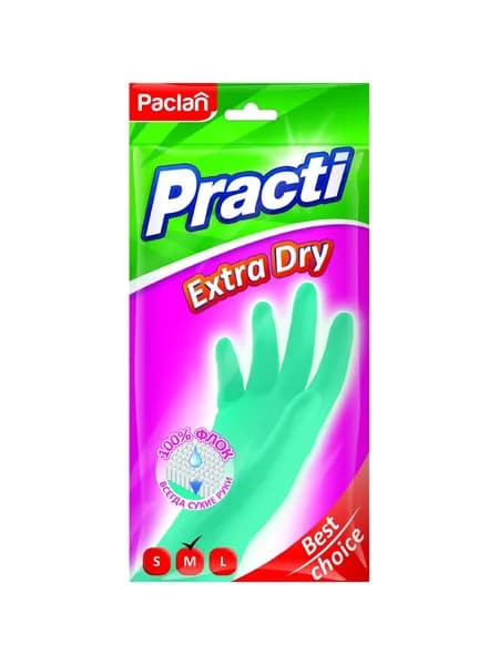 Paclan Перчатки хозяйственные, размер M, 1 пара