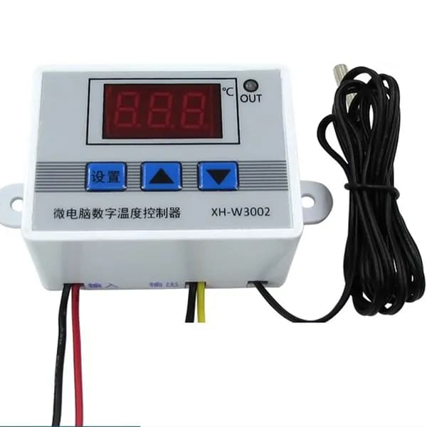 Цифровой терморегулятор "XH-W3002" 220V, LED-дисплей, 10A, термостат с водонепроницаемым датчиком / W3002.