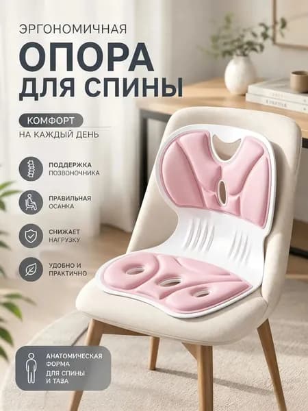 Ортопедический стул, Ткань, розовый