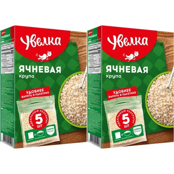 Крупа ячневая Увелка 400 г, набор: 2 штуки