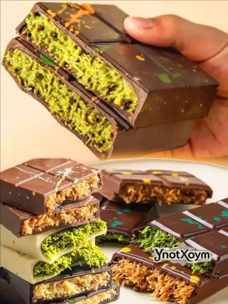 шоколад особый,дубайский шоколад с фисташкой,2 шт.