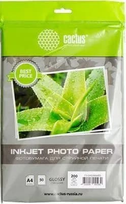 Фотобумага Cactus CS-GA423050ED, A4, для струйной печати, 50л