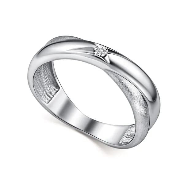 Серебряное кольцо DIAMANT-ONLINE с бриллиантом 925 пробы