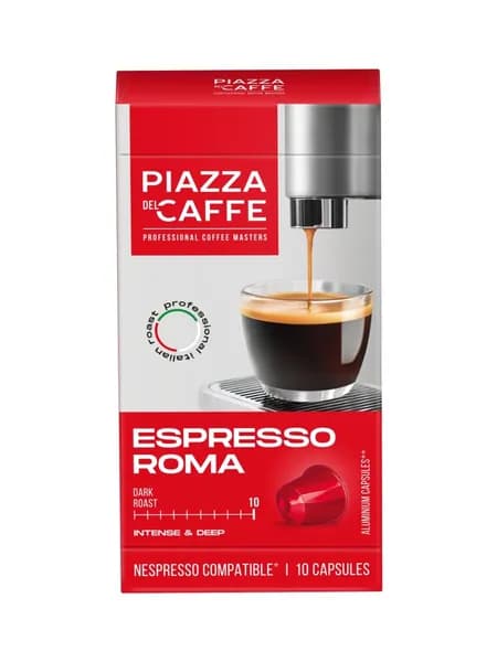 Кофе капсульный Piazza Del Caffe Espresso Roma, для системы Nespresso, 10 шт