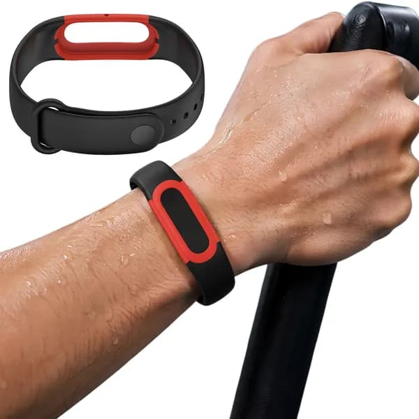 Силиконовый ремешок для фитнес-браслета Fitbit Air чёрно-красный, 254 мм