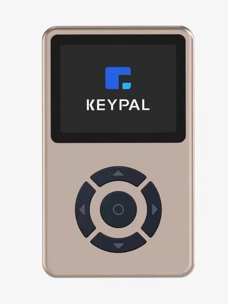 Аппаратный криптокошелек KeyPal Plus Gold - холодный кошелек для криптовалют от официального реселлера BIP39