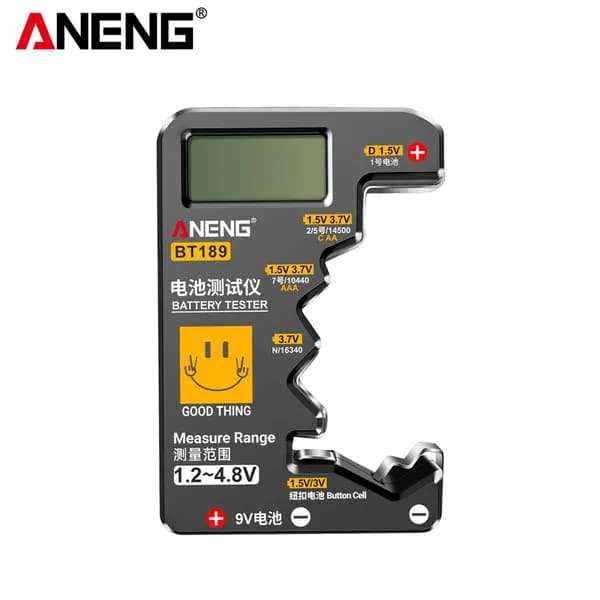 Цифровой тестер напряжения ANENG BT189 с ЖК-дисплеем, чёрный