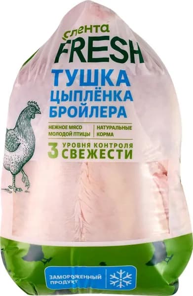 Тушка цыпленка-бройлера ЛЕНТА FRESH 1 сорт, замороженная 2 кг.