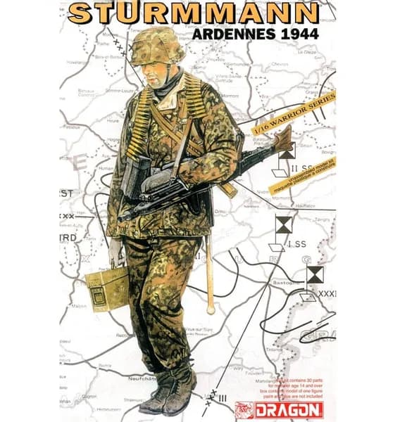 DRAGON 1604 1/16 Немецкий Waffen SS Assault (Ardennes 1944) Пластиковые модели солдат