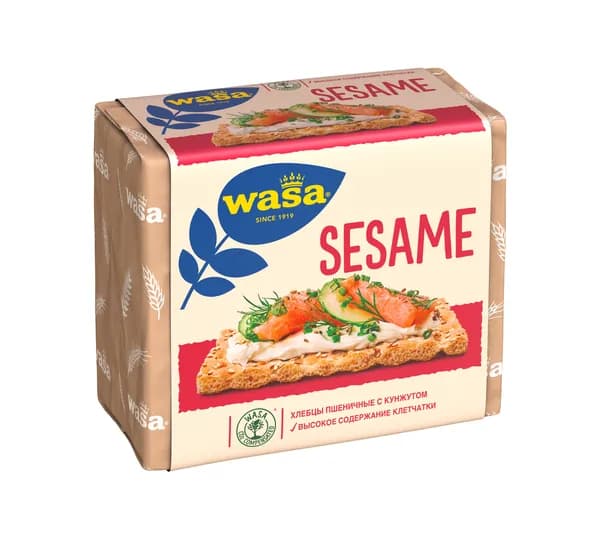 Хлебцы Wasa пшеничные с кунжутом, 200г