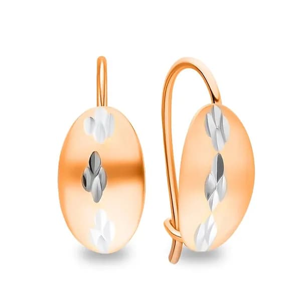Серьги женские из красного золота 375 пробы 585GOLD