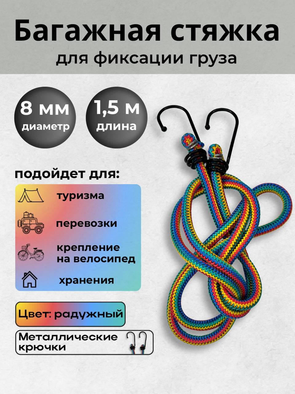 МегаКорд Фиксатор багажный, 1.5 м, 1 шт.