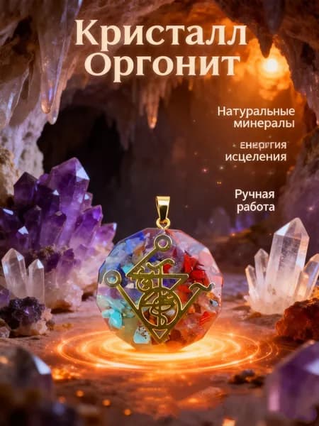 Амулет из натуральных камней 7 чакр,Поглощение, согласование отрицательной энергии, усиление энергетического поля