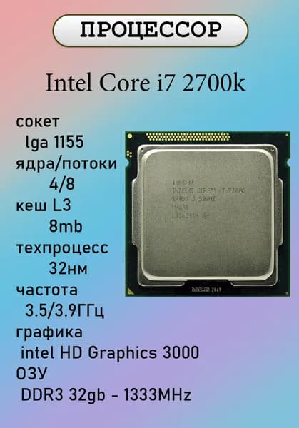 Процессор Intel Core i7-2700K LGA1155