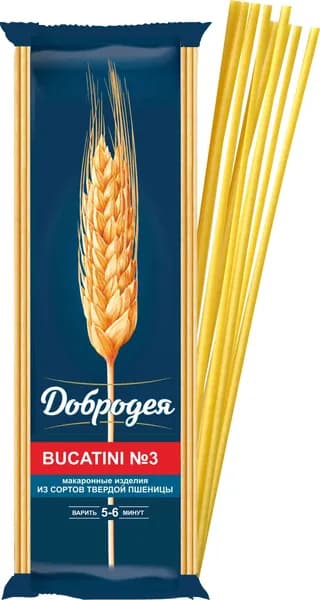 Макароны Добродея (BUCATINI №3) 2 шт х 300 гр