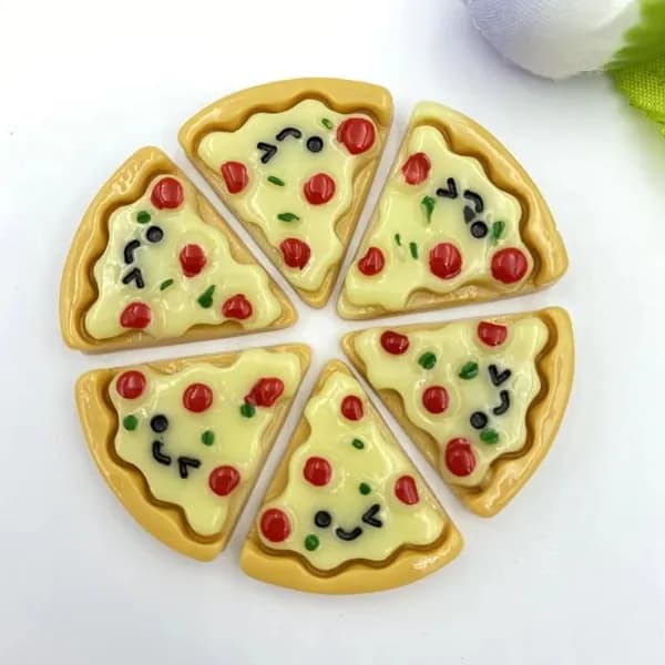 10pcs смола / пицца DIY украшения