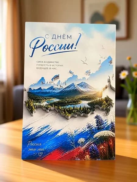 Открытка №10 "С днем России" 10*15