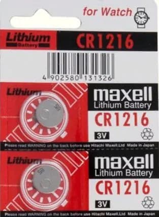 Литиевая дисковая Батарейка Maxell CR1216 Lithium 3V Япония 2 штуки