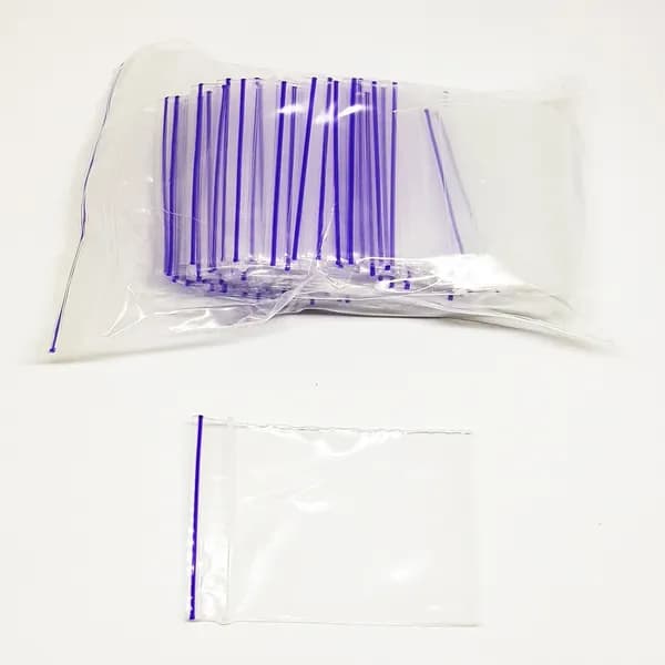 Пакетики zip-lock (грипперы), 5х7см, 50 мкм, прозрачные, 100 шт.