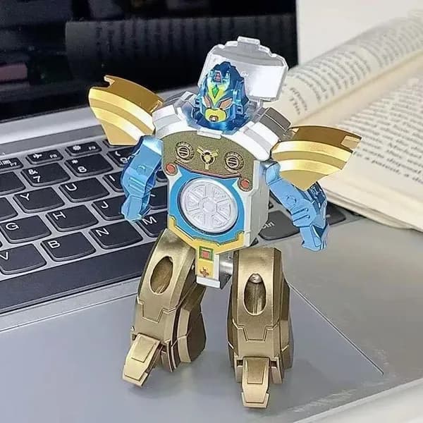 Игрушечный Робот Волчок,золотой