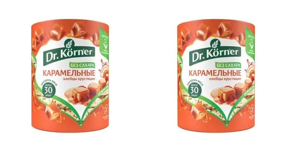 Dr. Korner Хлебцы хрустящие Кукурузно-рисовые карамельные, 90 г, 2 уп