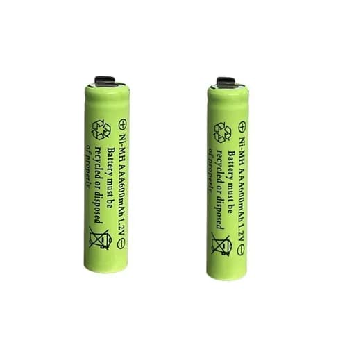 2шт Аккумулятор NI-MH AAА 1.2V, 600mAh для электробритвы, триммера, машинки для стрижки с лепестками для пайки