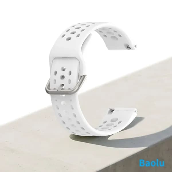 Силиконовый ремешок для часов Amazfit Bip Max и BiP6, ширина 22 мм, белый, с быстросъёмным креплением