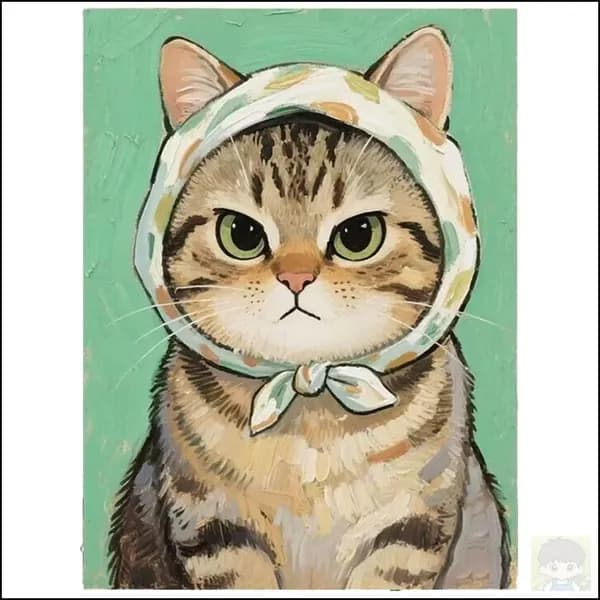 Картина по номерам, холст на подрамнике - Бабушки-коты - Коллаж 30х40см
