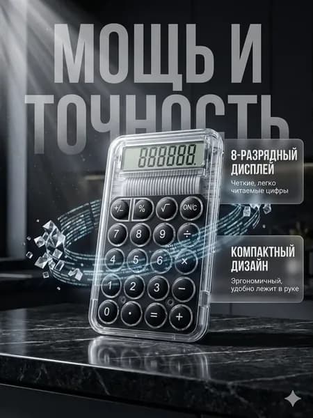 Калькулятор настольный 8-разрядный, электронная