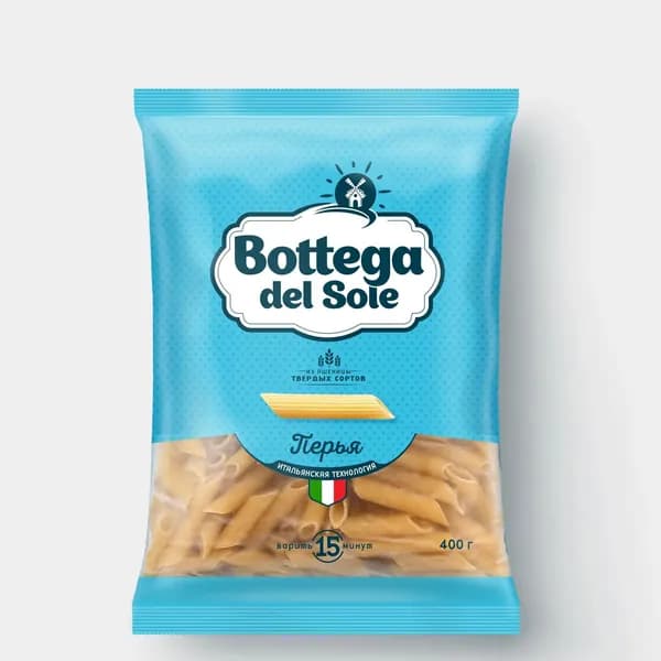 Макаронные изделия Перья Bottega del Sole , 400 г (4 штуки)