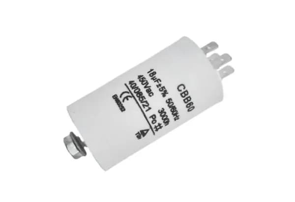 Конденсатор CBB60 (18мкФ, 450В, 4 клеммы, 50-60Гц), VEBEX 513018
