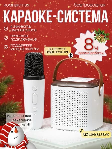 Караоке-система с колонкой и микрофоном