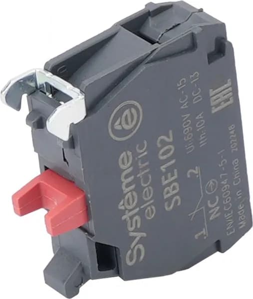 Дополнительный контакт Systeme Electric / Систем Электрик SystemeSig SB, 1 НЗ, серый, 3А / электрика