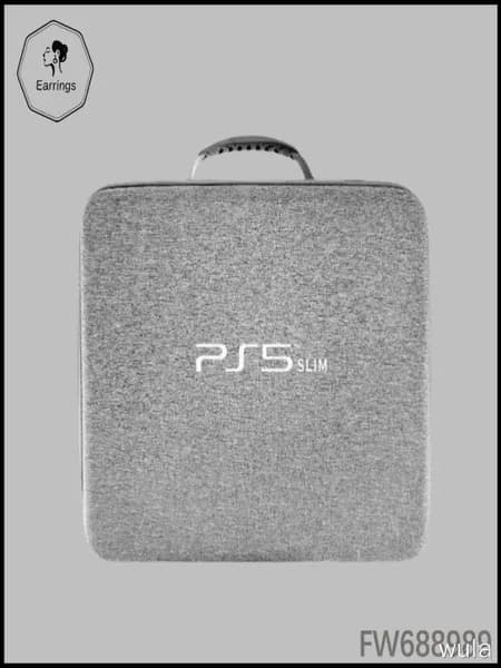 Сумка чехол для игровой приставки PS5 Slim, серый кейс